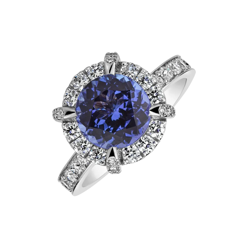 Diamond ring with Tanzanite Royal Envoy