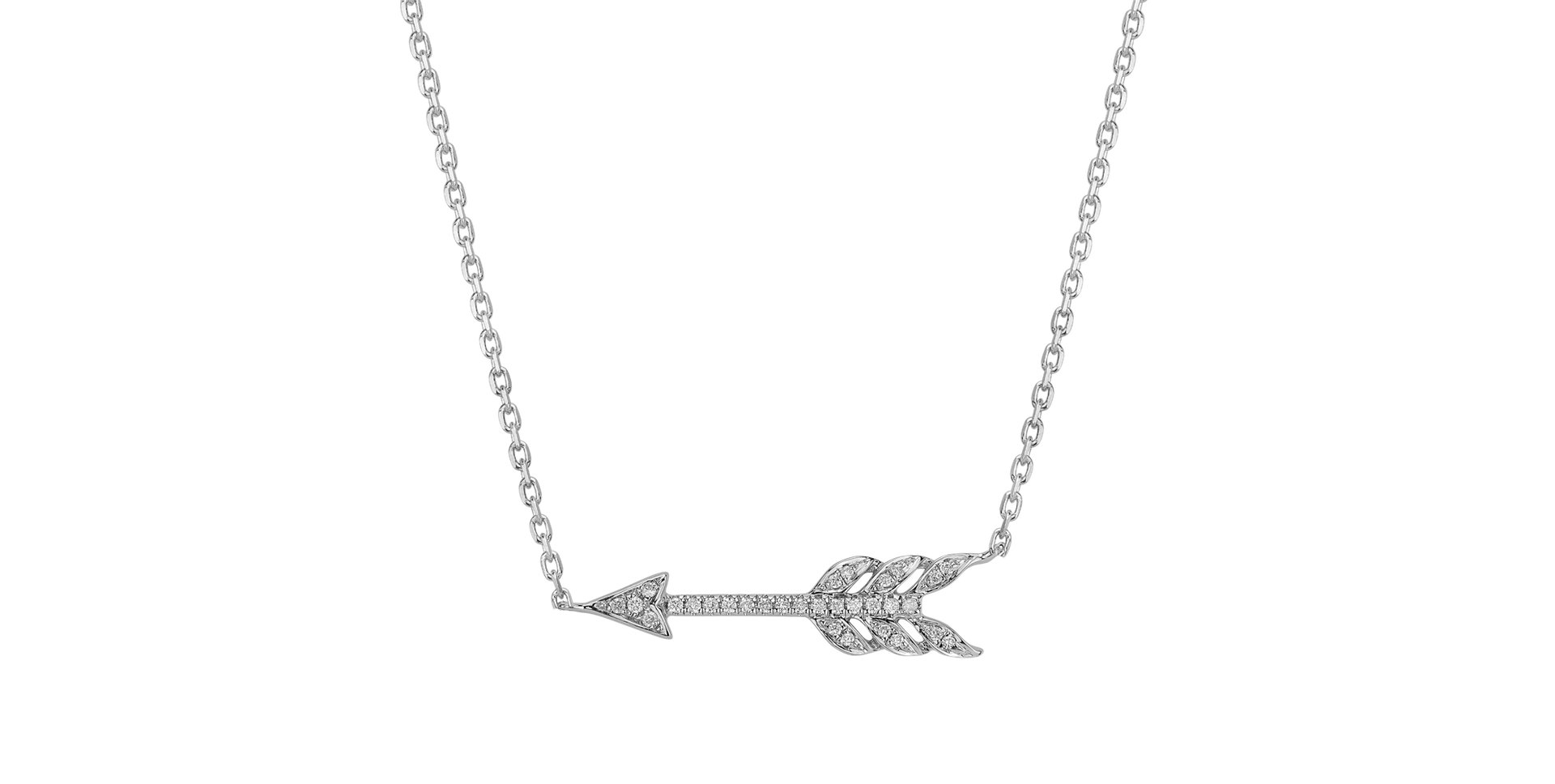 Diamond necklace Glittering Arrow