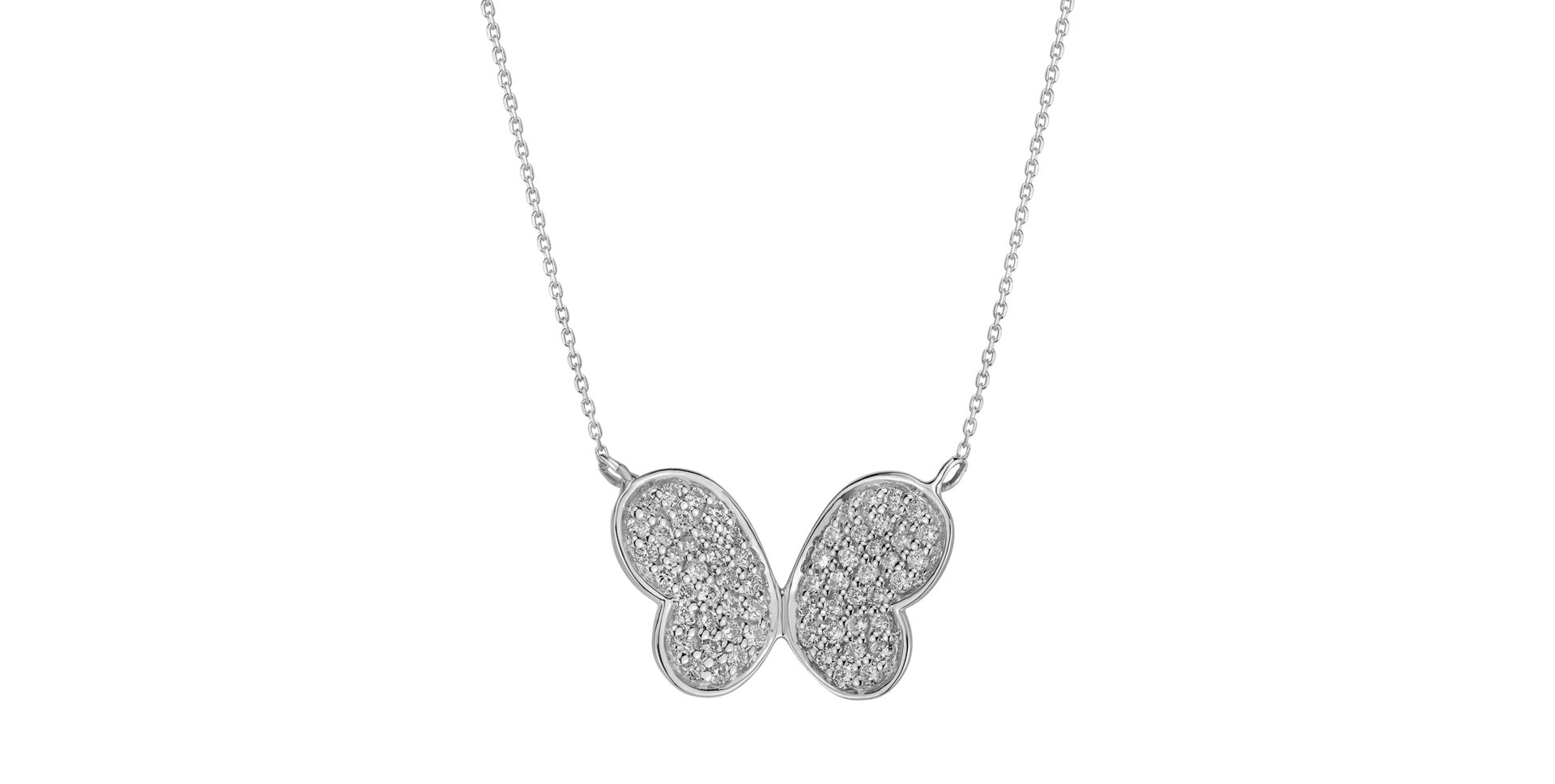 Diamond necklace Underestimated Butterfly