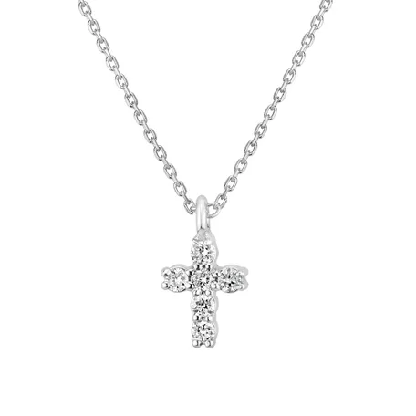 Diamond necklace Glossy Cross