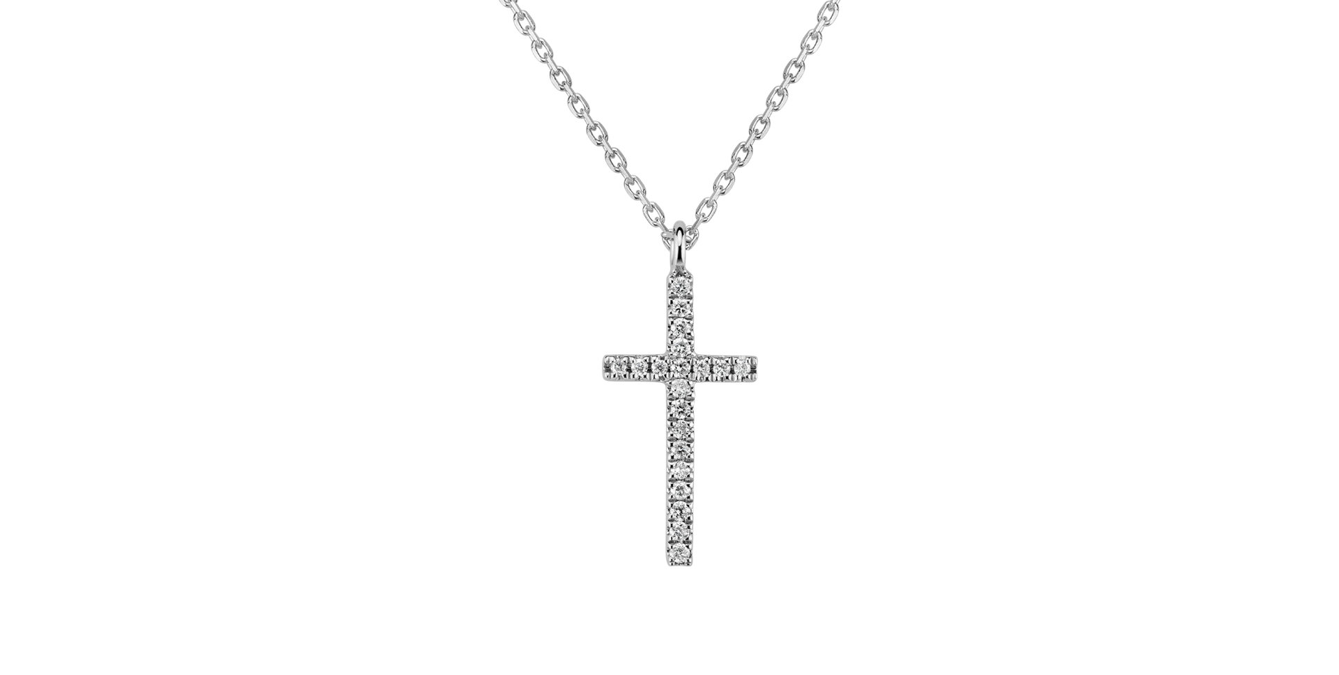 Diamond necklace Shimmering Cross