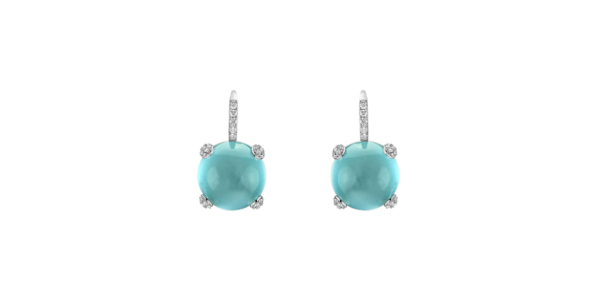 Diamond earrings with Topaz Royal Drops