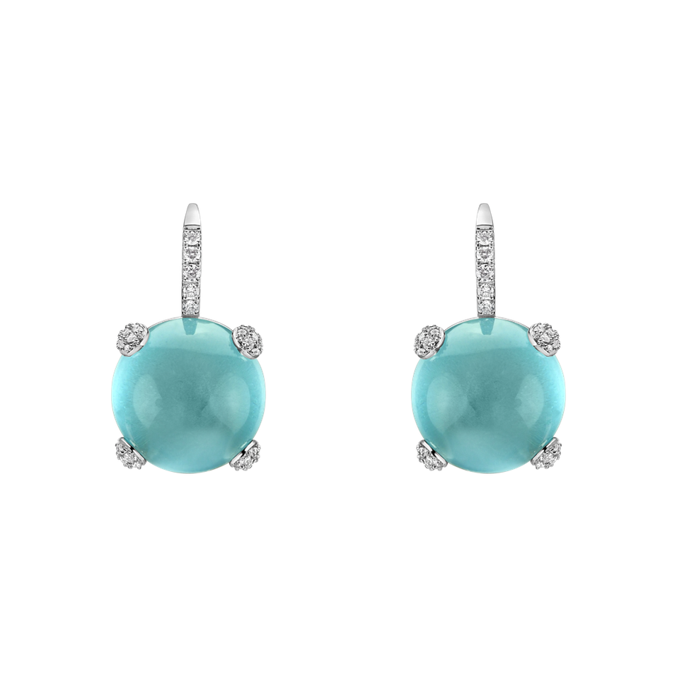 Diamond earrings with Topaz Royal Drops