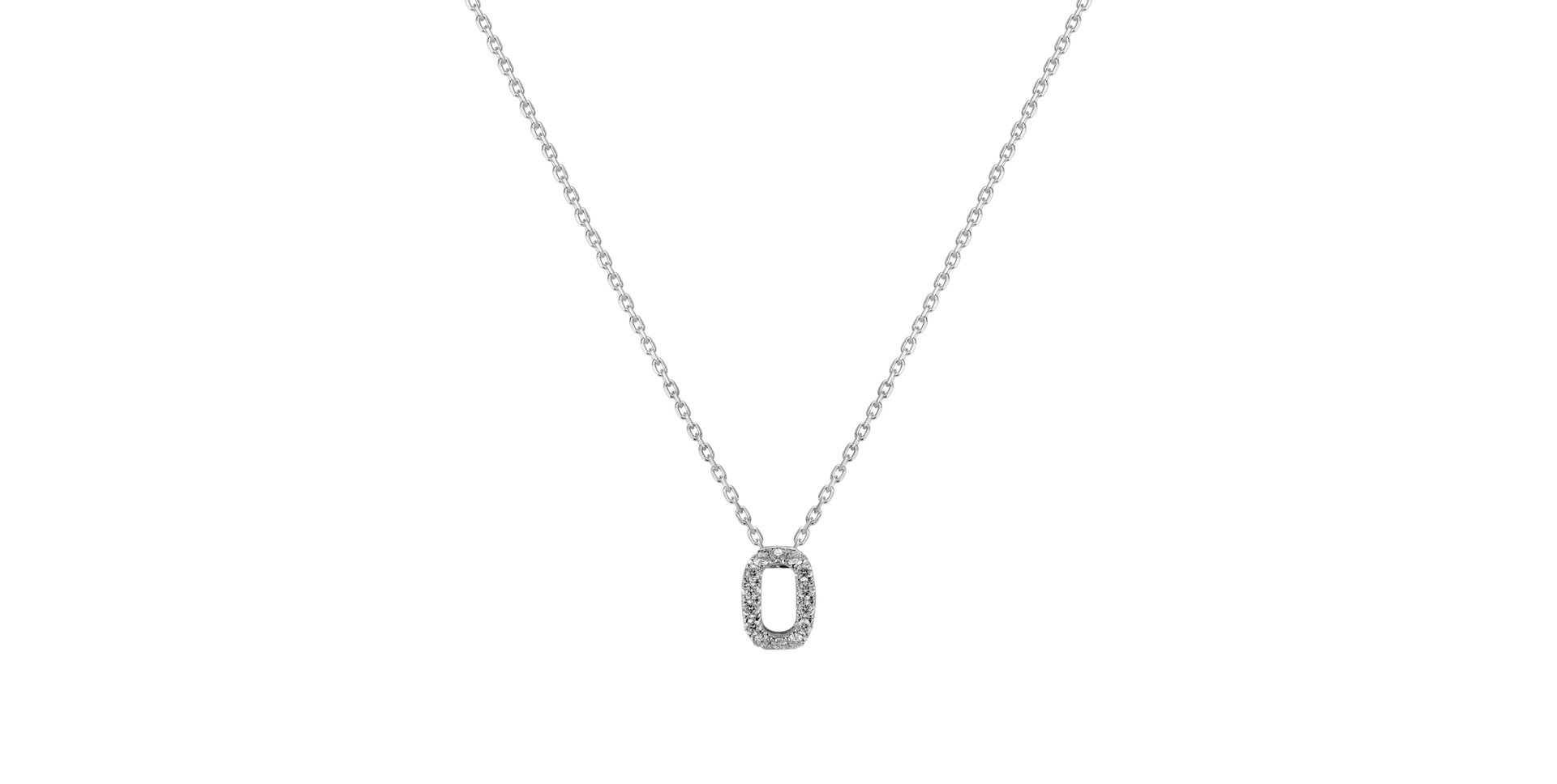 Diamond necklace Glittering Letter O