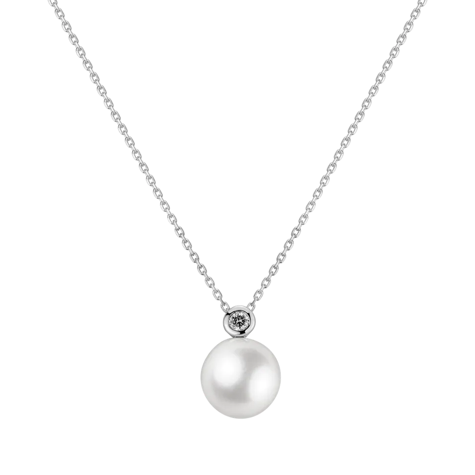 Diamond pendant with Pearl Atlantic