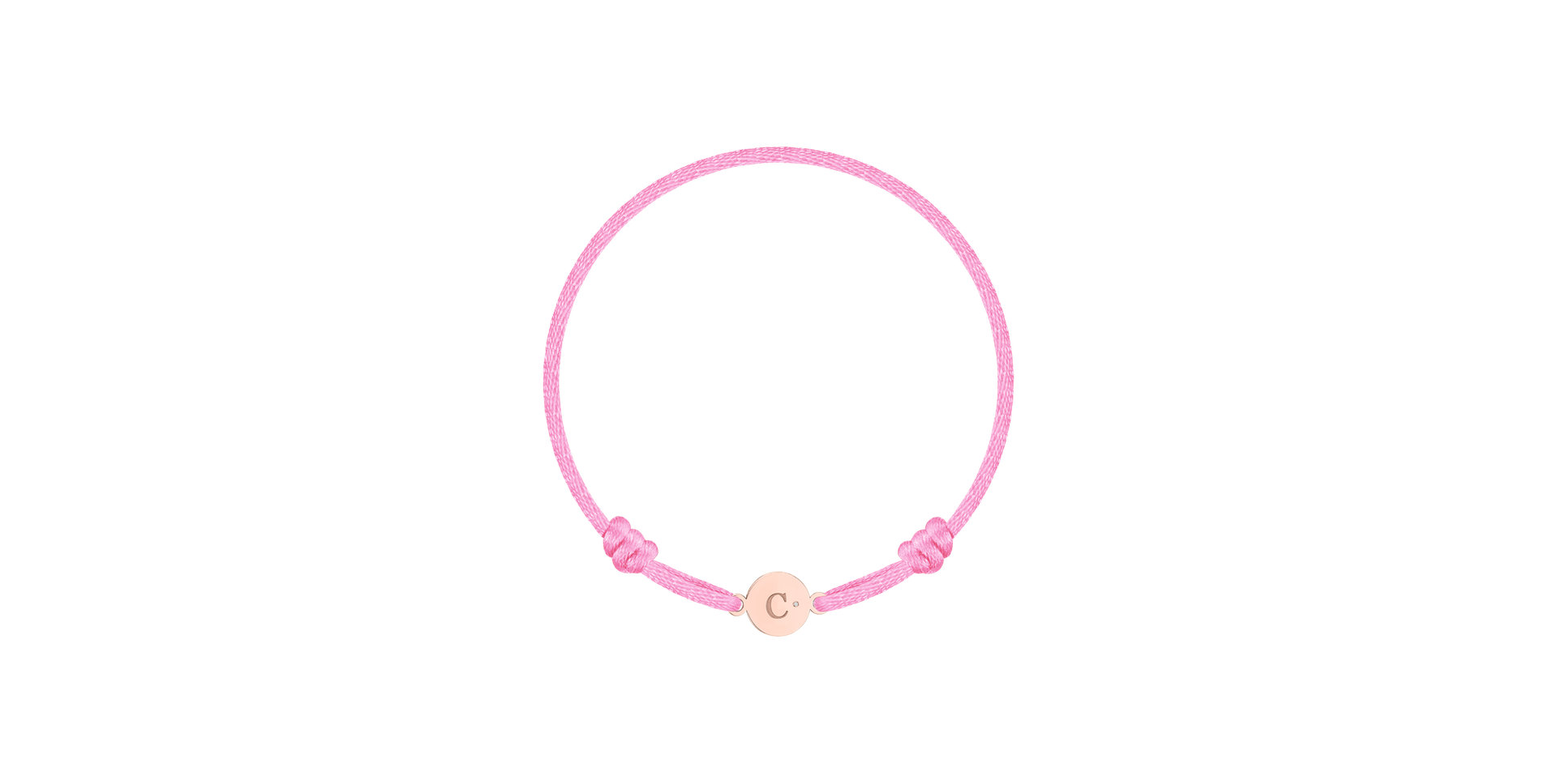 Children's diamond bracelet Circle Letter C