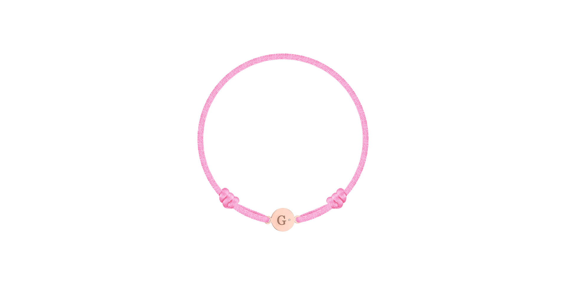 Children's diamond bracelet Circle Letter G