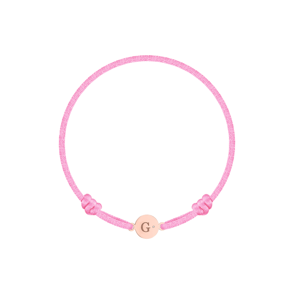 Children's diamond bracelet Circle Letter G