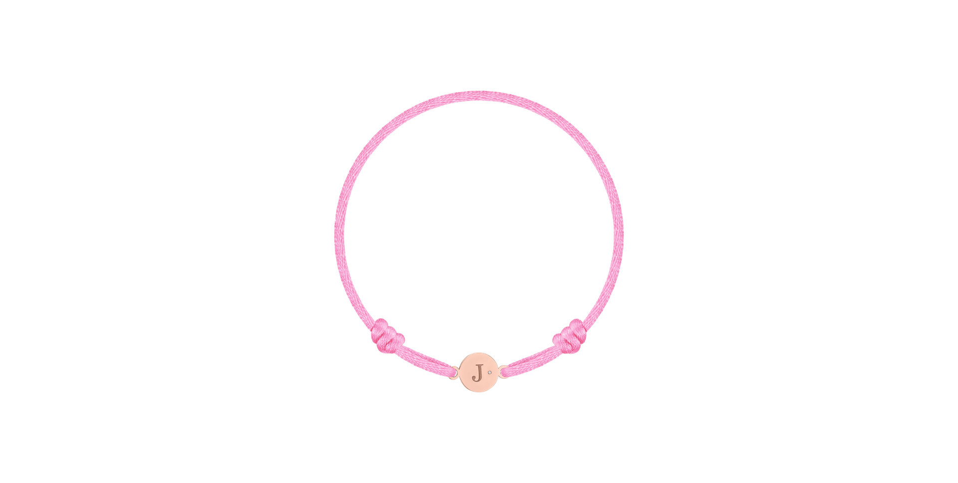 Children's diamond bracelet Circle Letter J