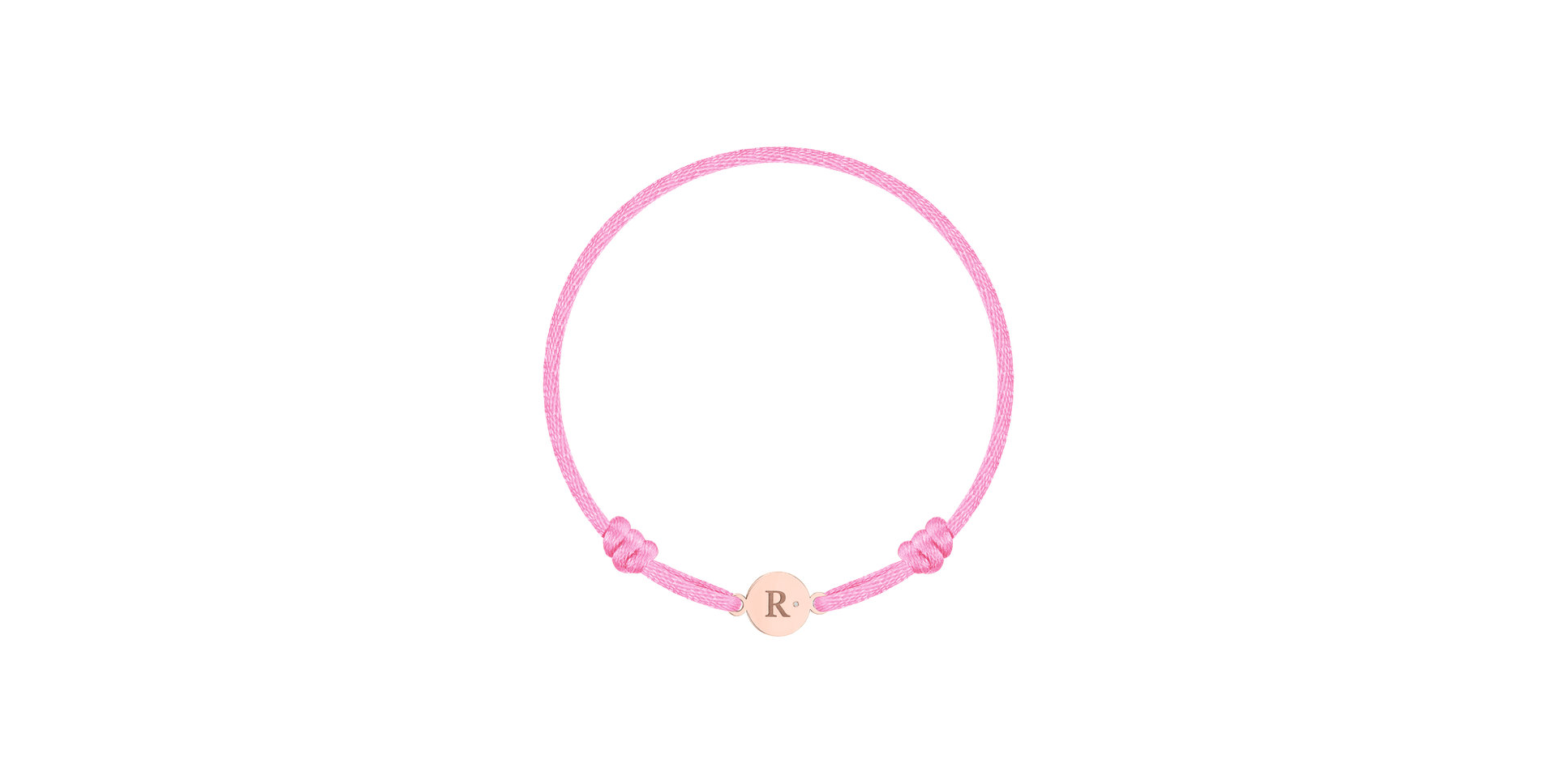 Children's diamond bracelet Circle Letter R