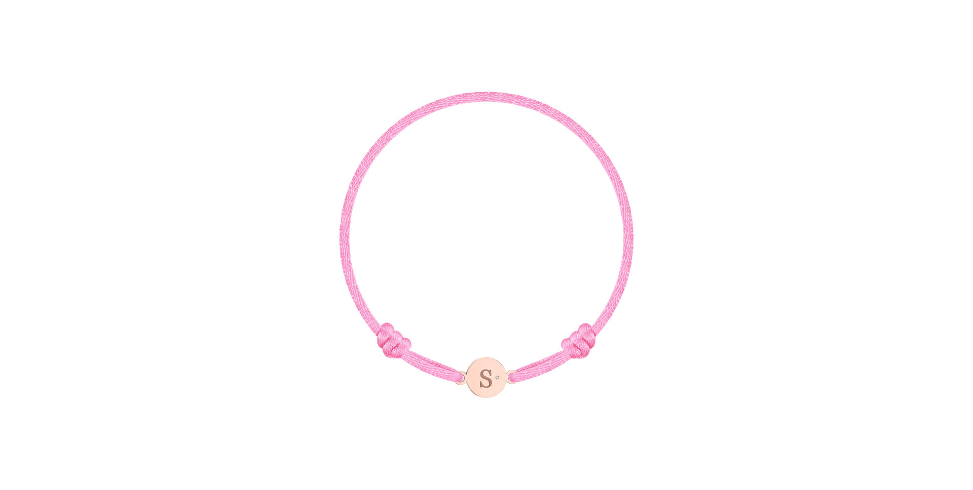 Children's diamond bracelet Circle Letter S