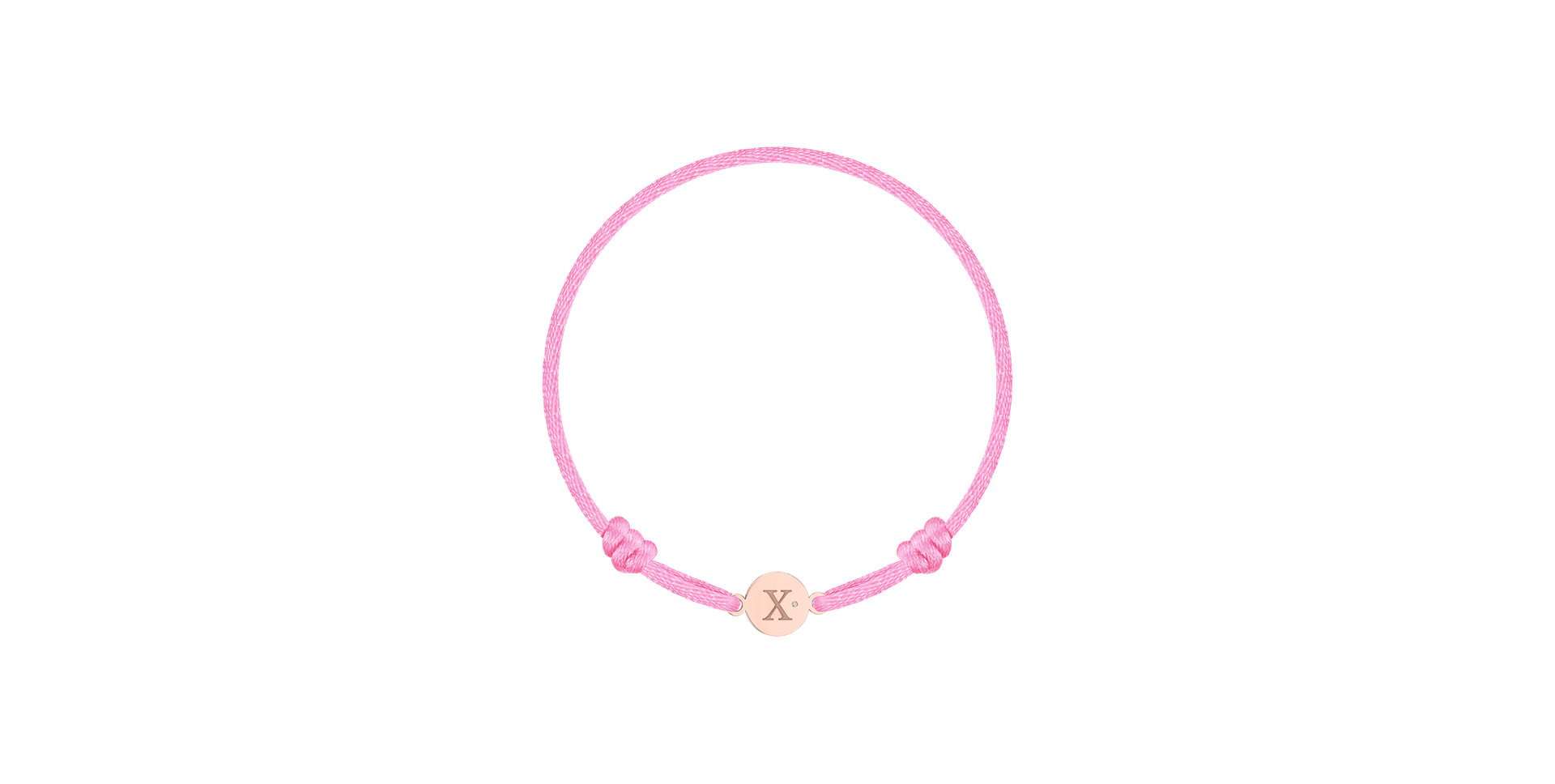 Children's diamond bracelet Circle Letter X