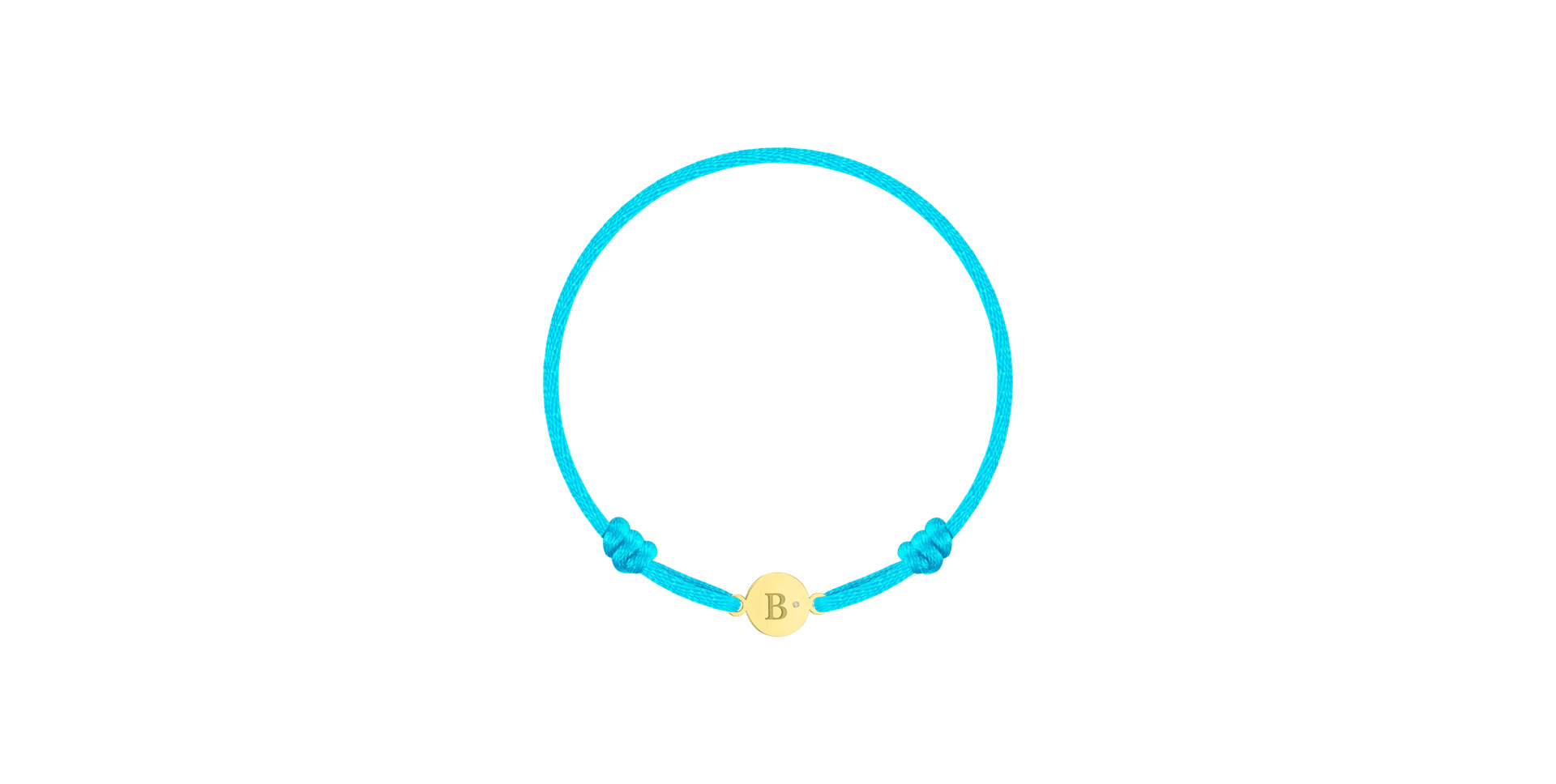 Children's diamond bracelet Circle Letter B