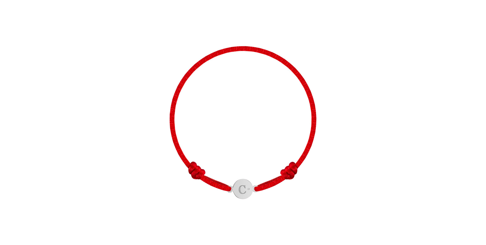 Children's diamond bracelet Circle Letter C