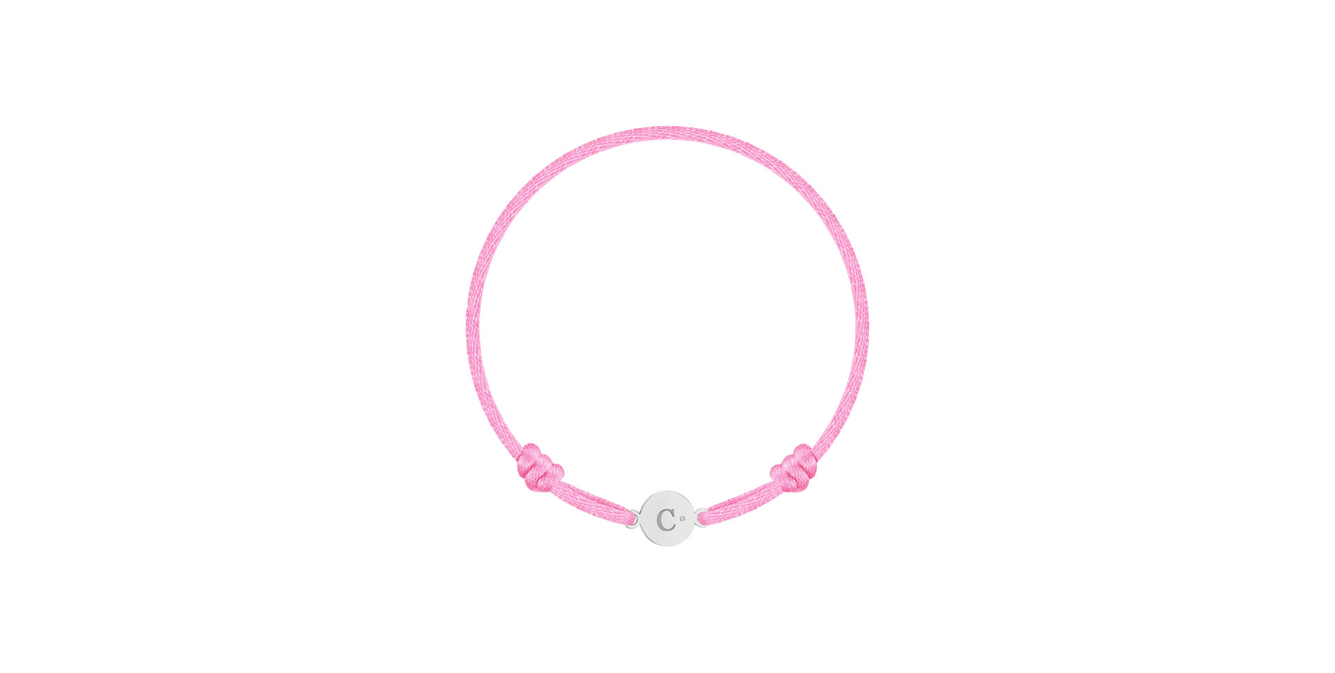 Children's diamond bracelet Circle Letter C