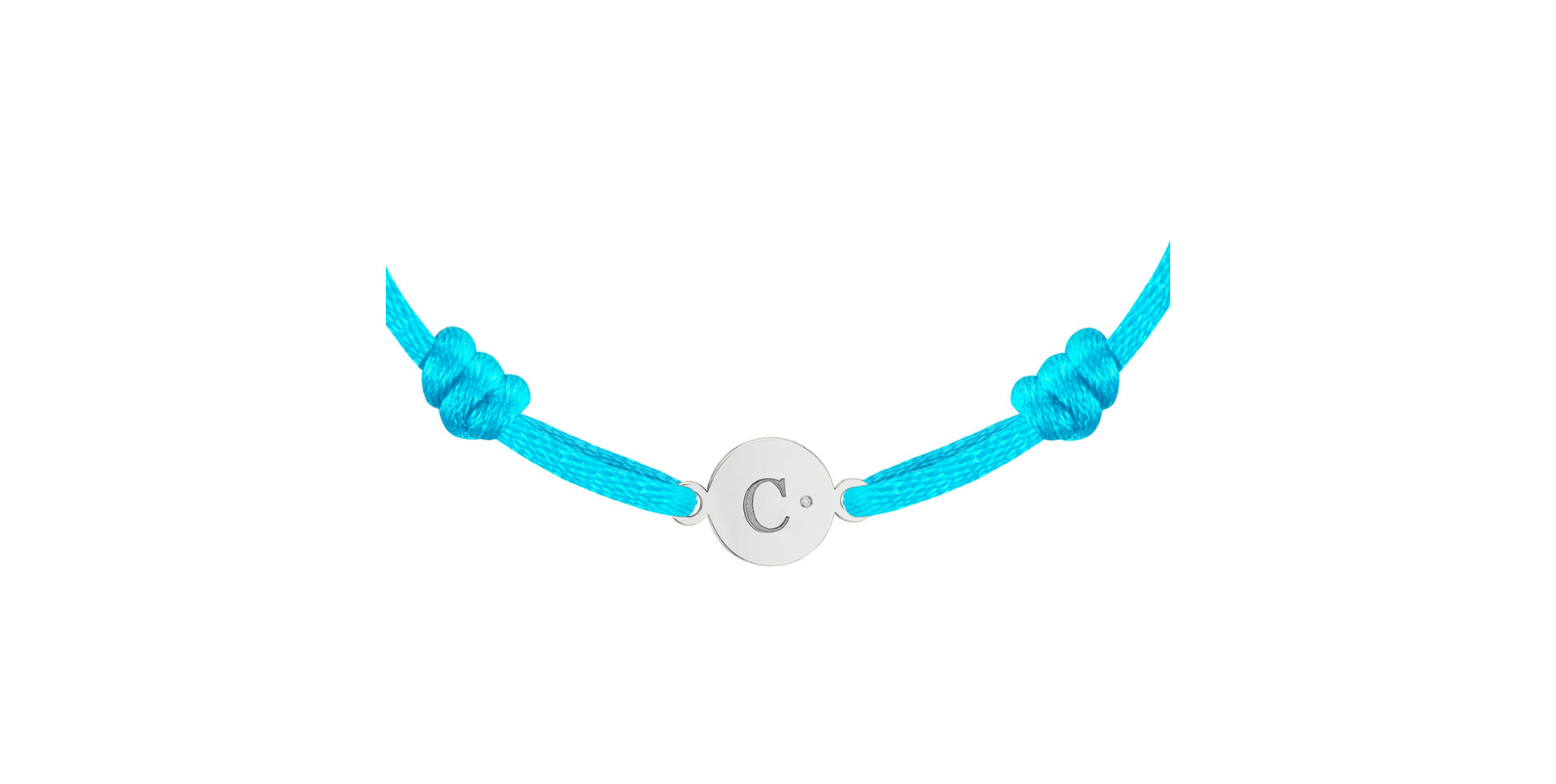 Children's diamond bracelet Circle Letter C