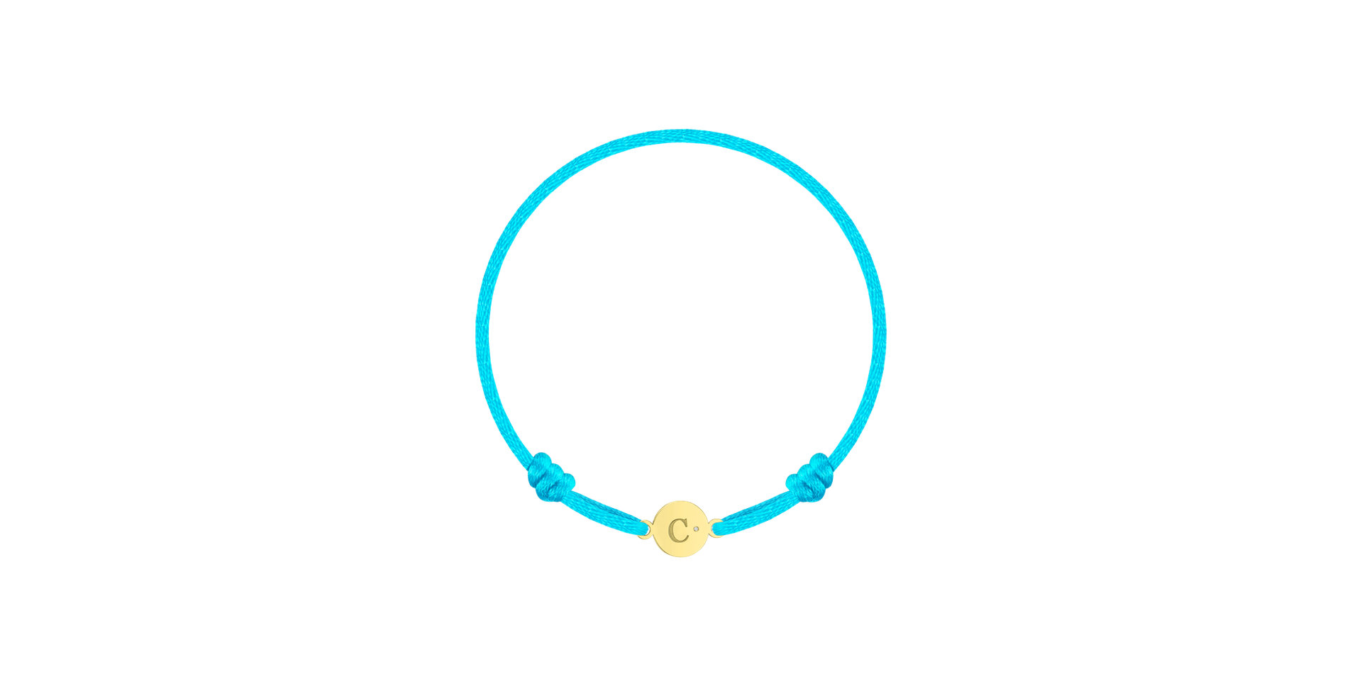 Children's diamond bracelet Circle Letter C
