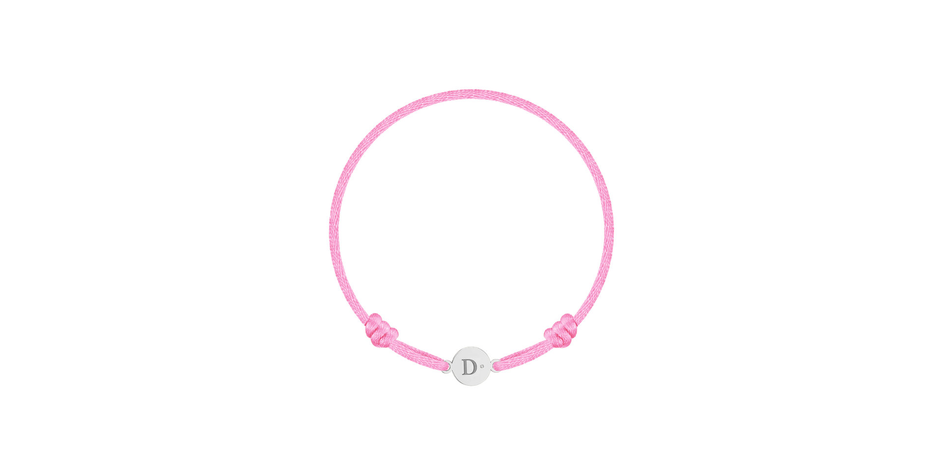 Children's diamond bracelet Circle Letter D