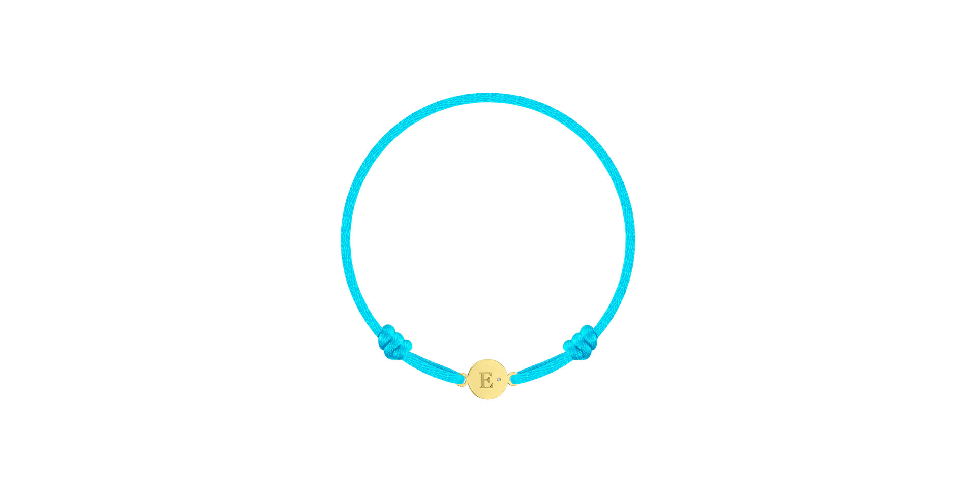 Children's diamond bracelet Circle Letter E