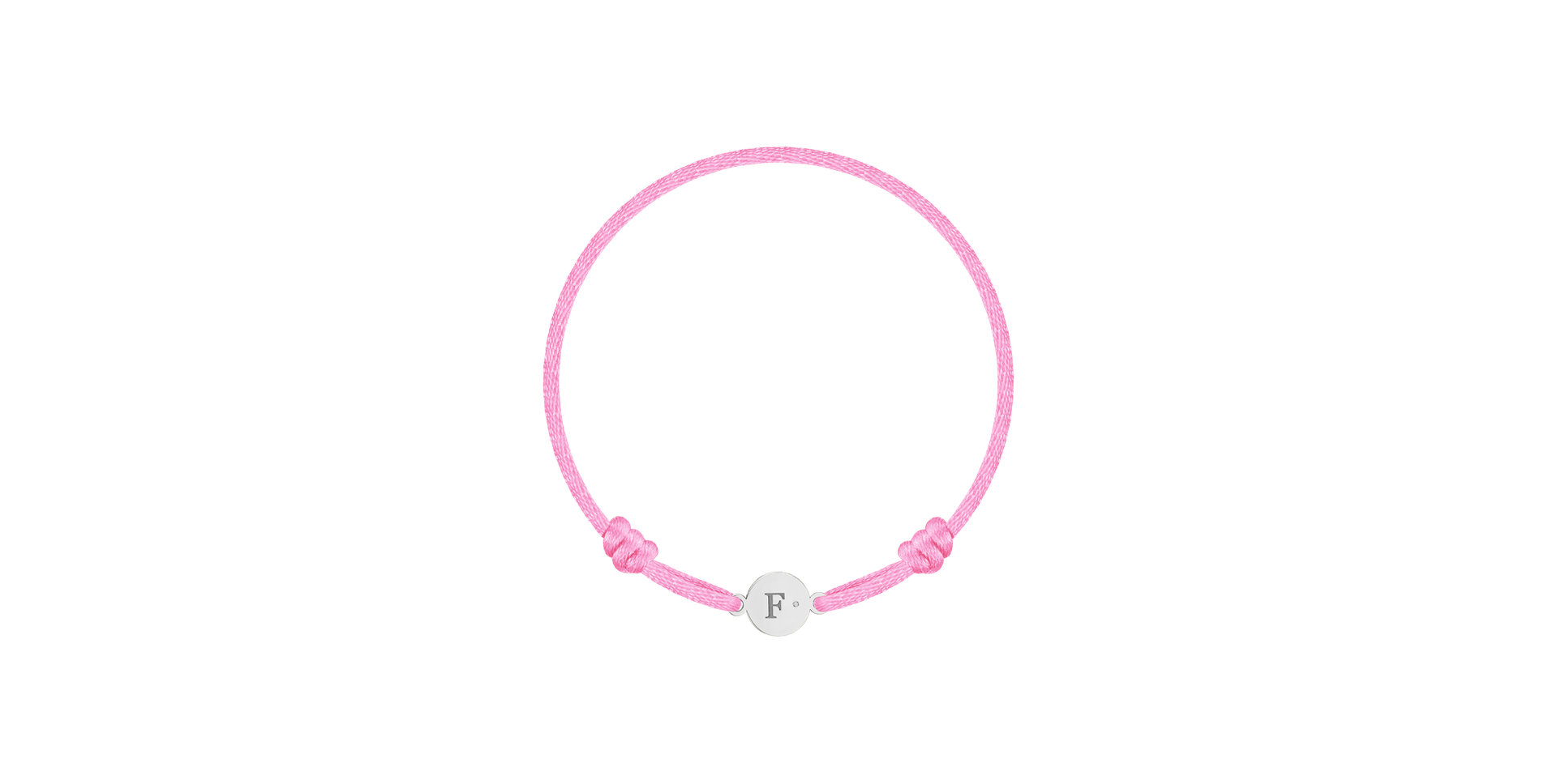 Children's diamond bracelet Circle Letter F