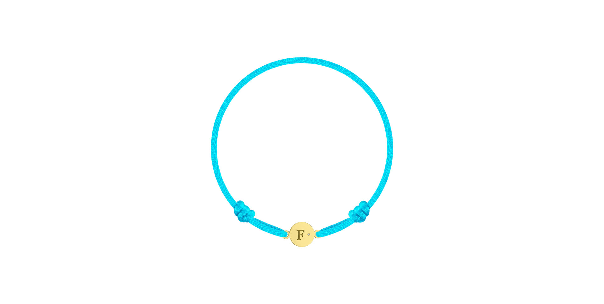 Children's diamond bracelet Circle Letter F