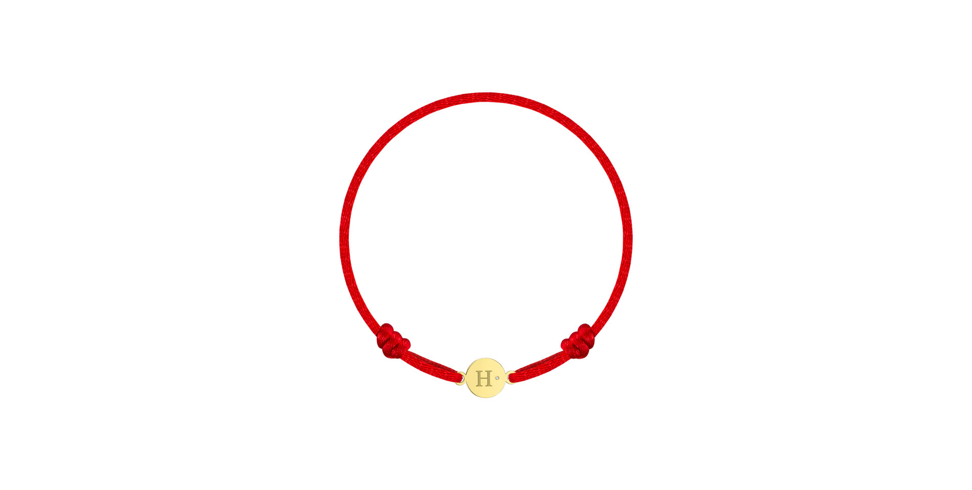 Children's diamond bracelet Circle Letter H