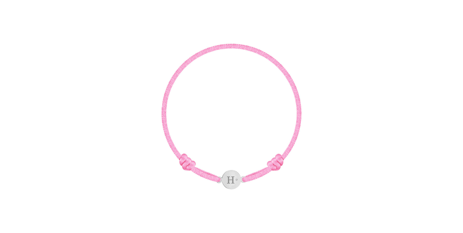 Children's diamond bracelet Circle Letter H