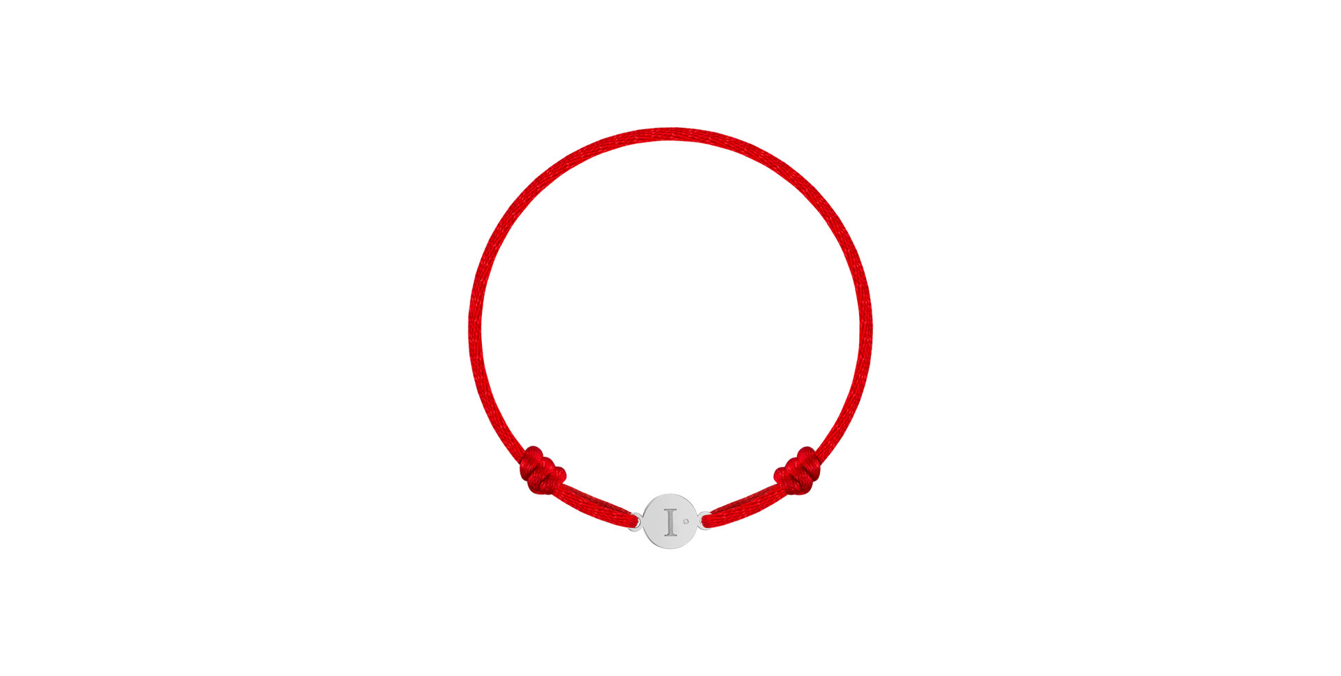Children's diamond bracelet Circle Letter I