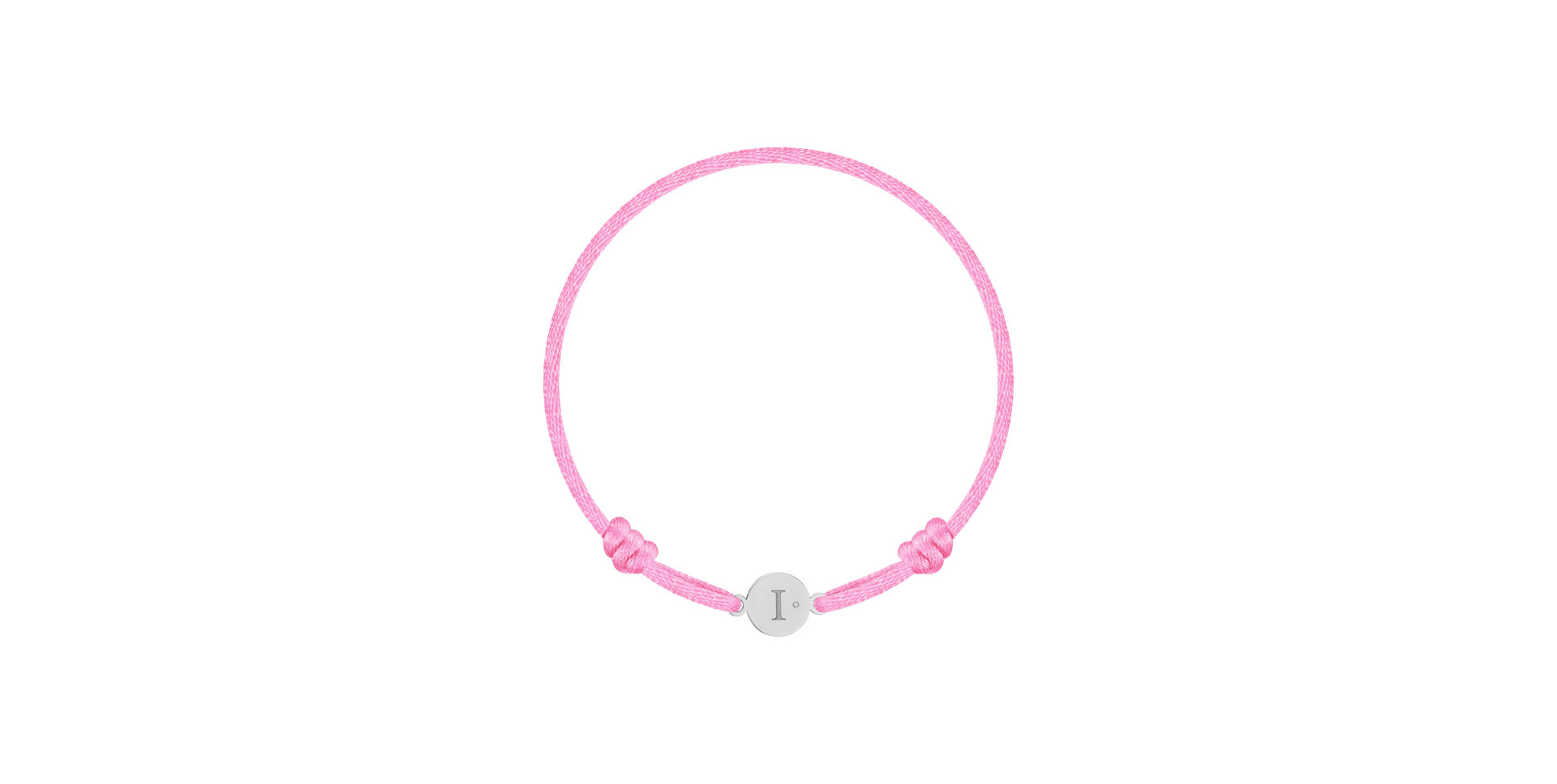 Children's diamond bracelet Circle Letter I