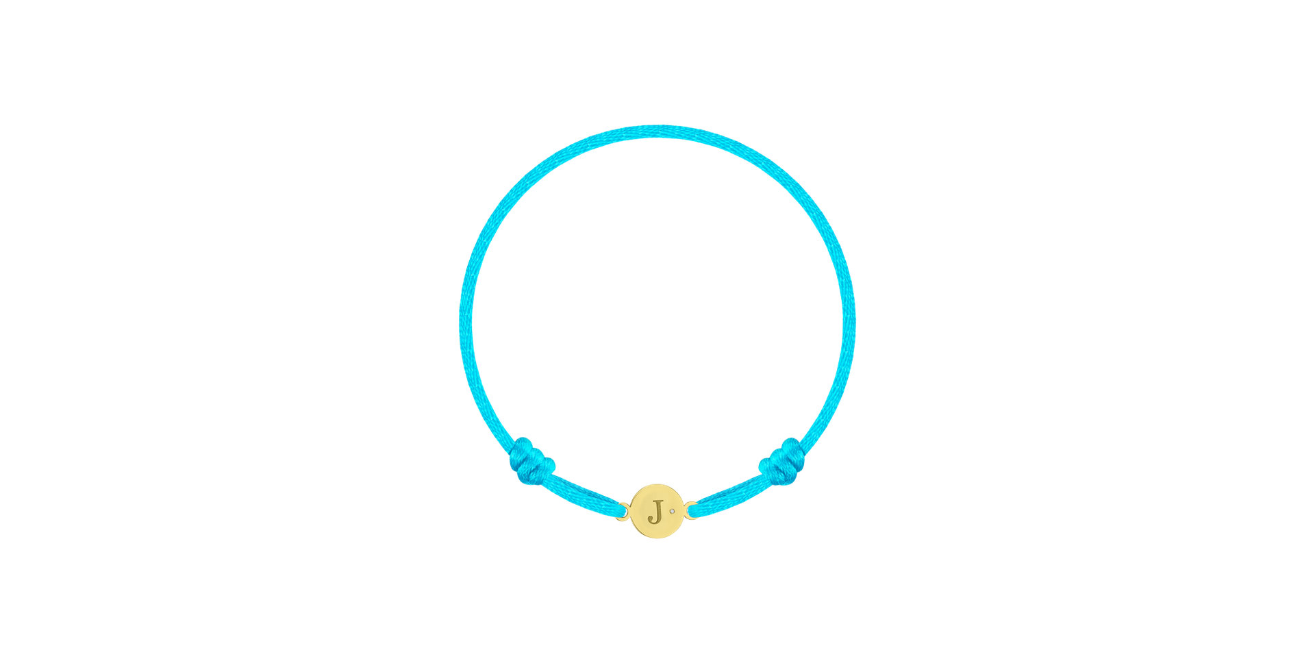 Children's diamond bracelet Circle Letter J