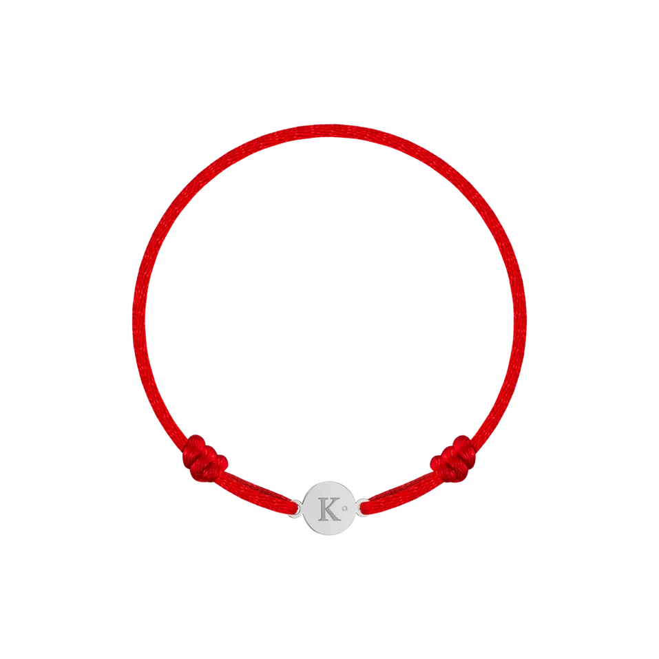 Children's diamond bracelet Circle Letter K