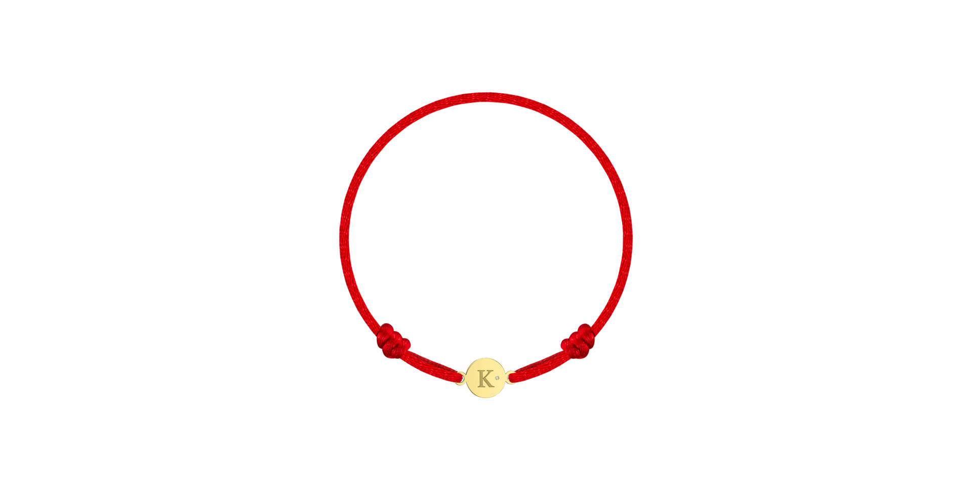 Children's diamond bracelet Circle Letter K