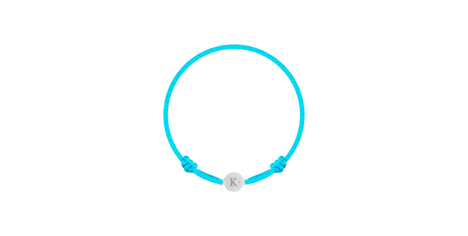 Children's diamond bracelet Circle Letter K