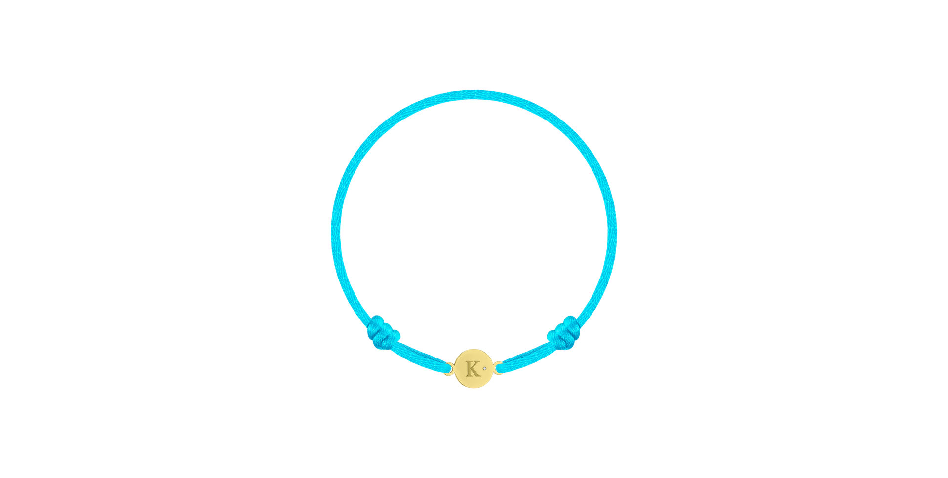 Children's diamond bracelet Circle Letter K
