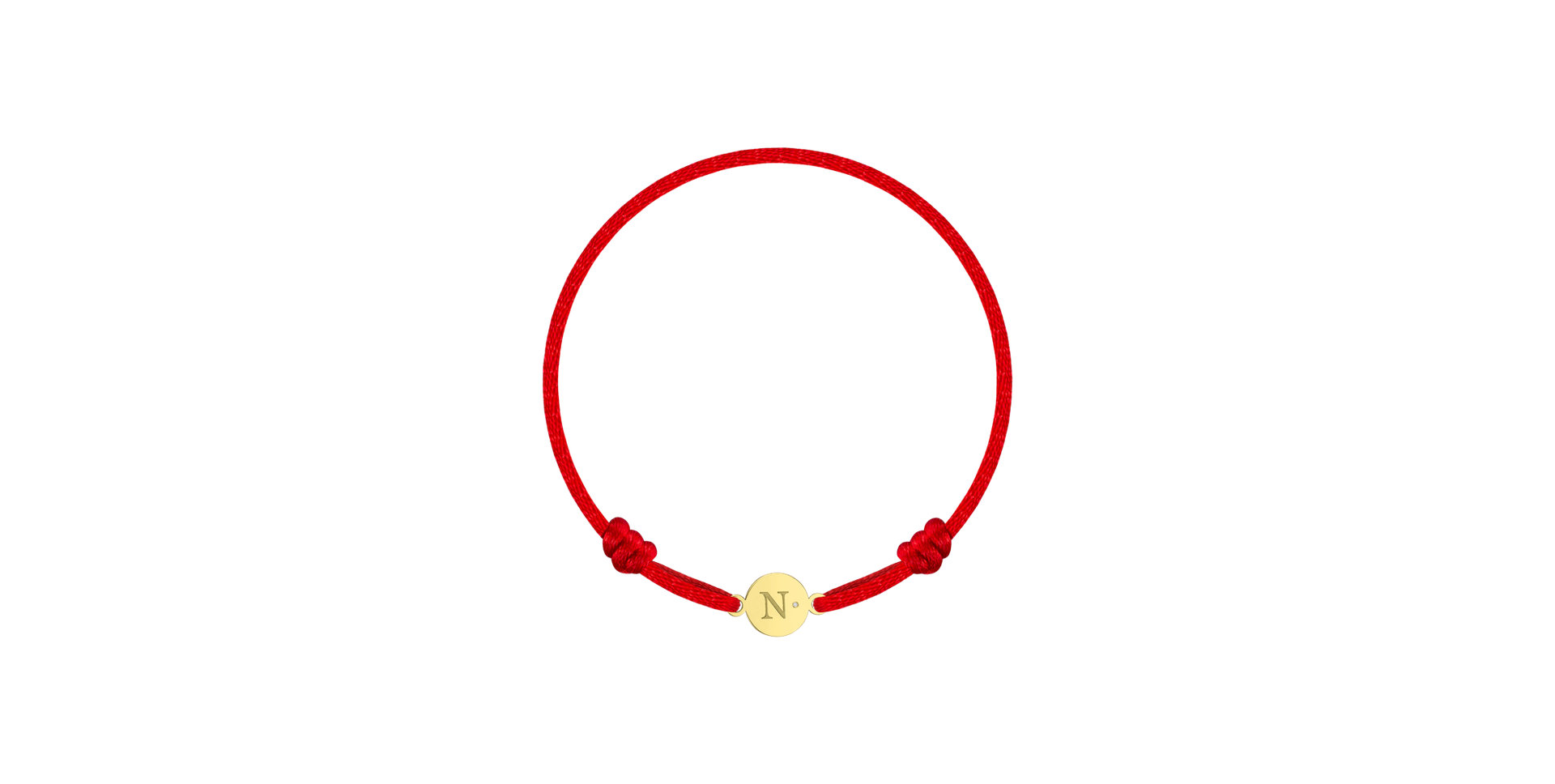 Children's diamond bracelet Circle Letter N