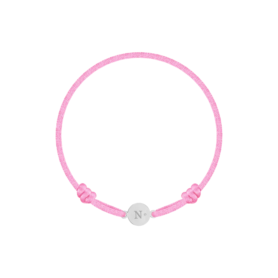 Children's diamond bracelet Circle Letter N