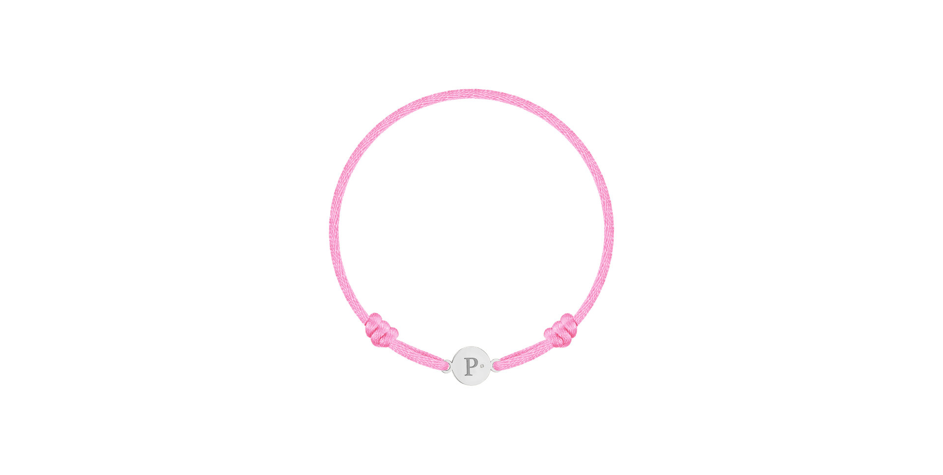 Children's diamond bracelet Circle Letter P