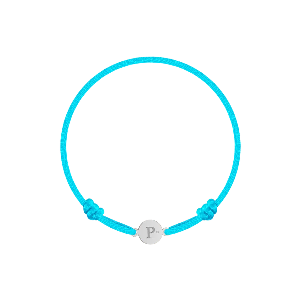 Children's diamond bracelet Circle Letter P