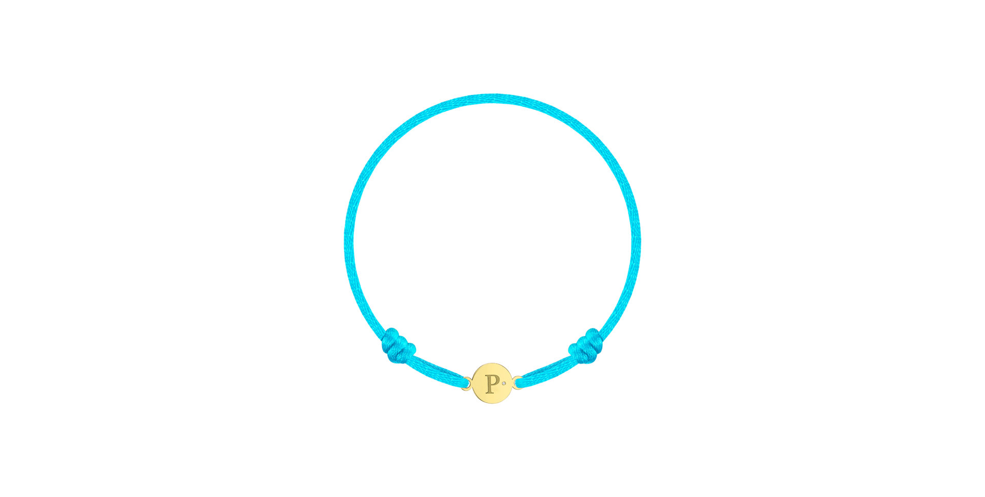 Children's diamond bracelet Circle Letter P