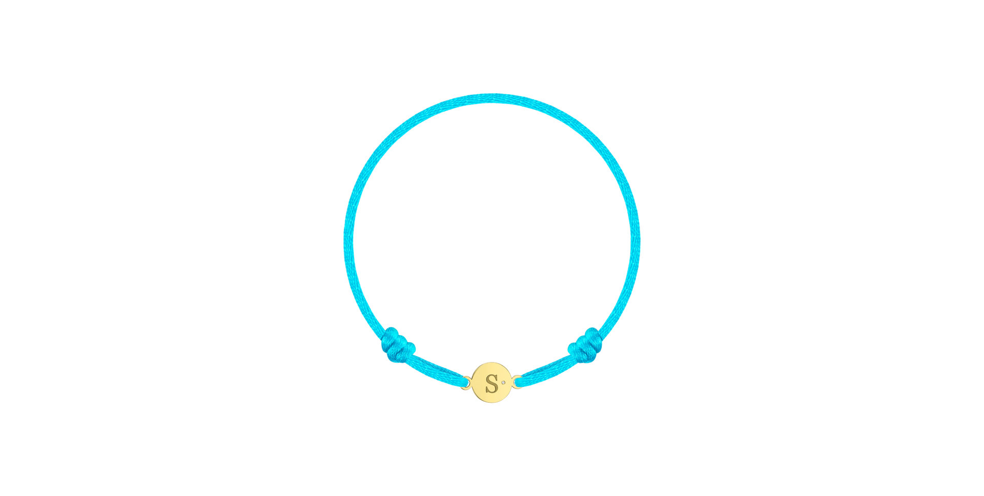 Children's diamond bracelet Circle Letter S