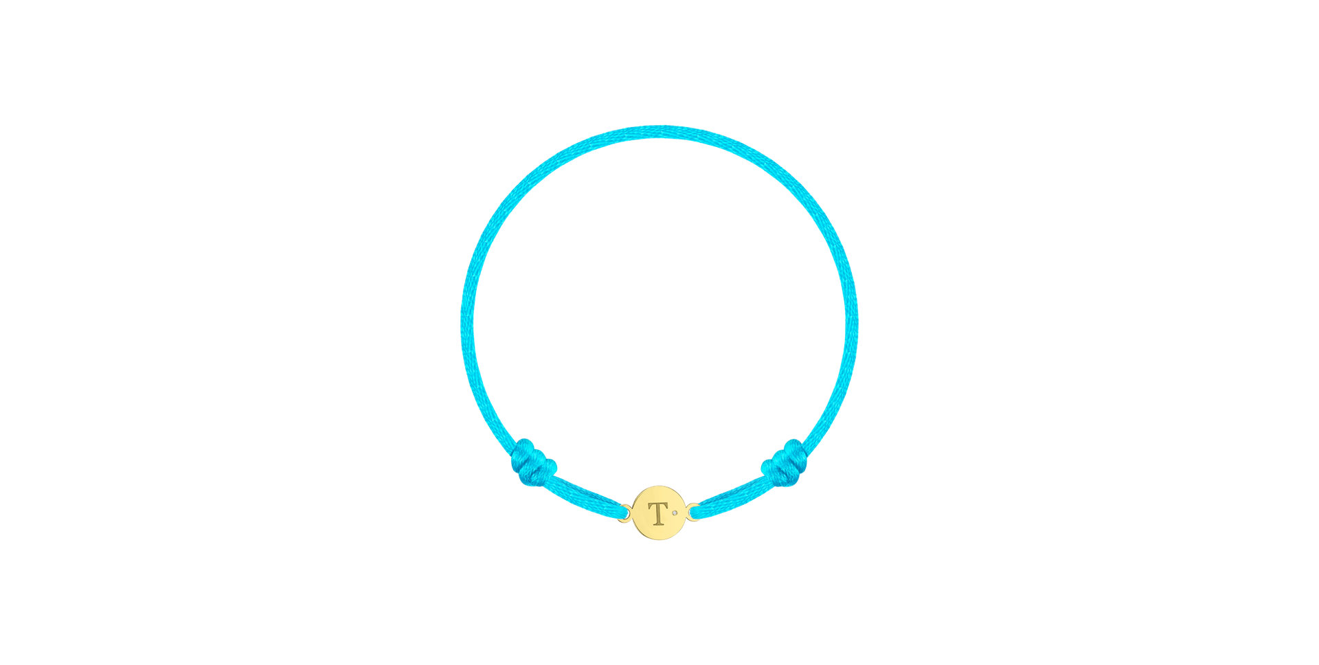 Children's diamond bracelet Circle Letter T