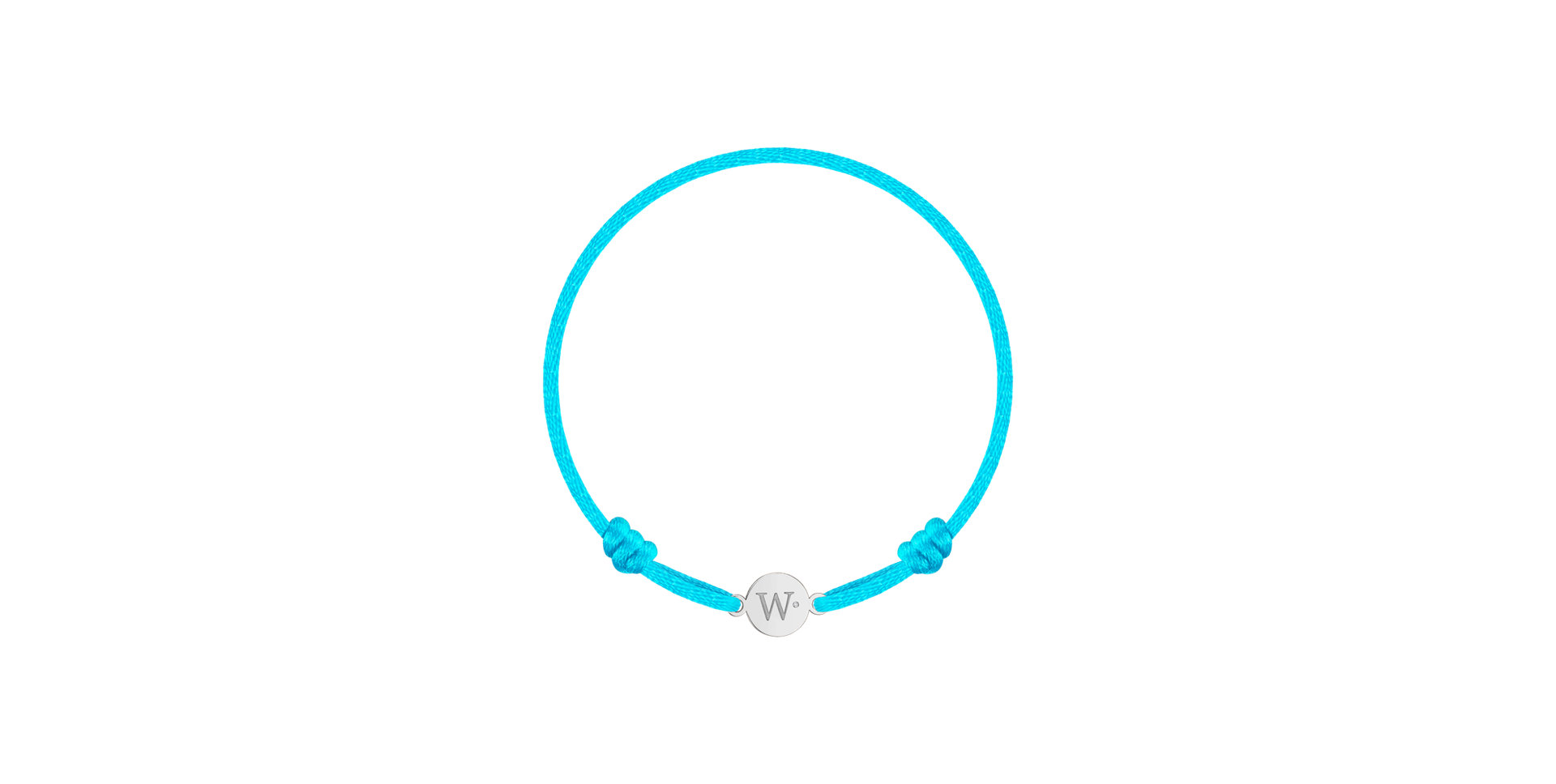 Children's diamond bracelet Circle Letter W