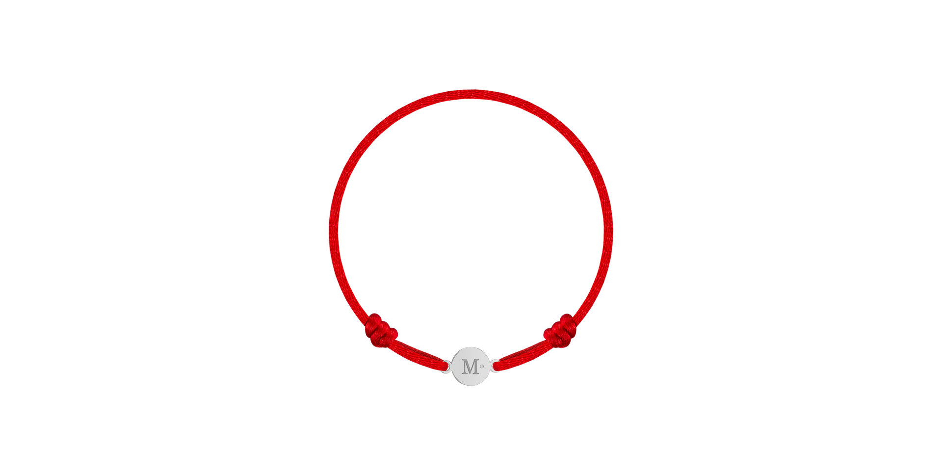 Children's diamond bracelet Circle Letter M