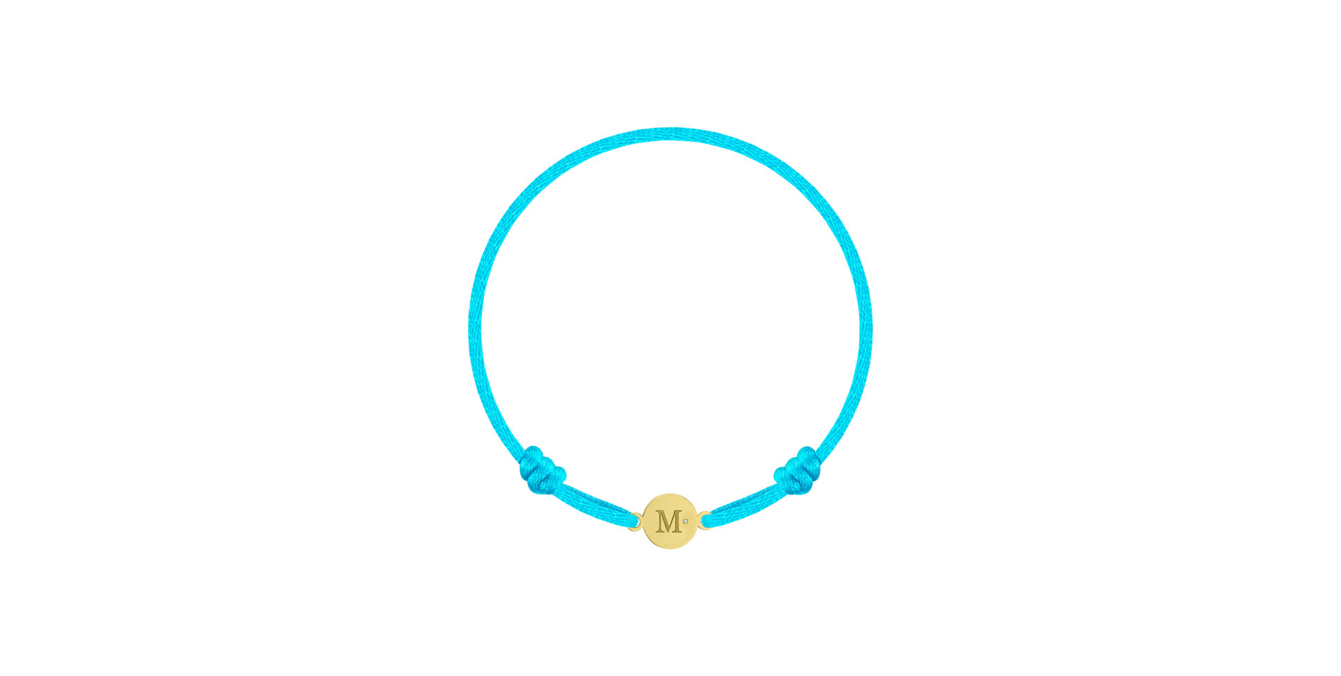 Children's diamond bracelet Circle Letter M