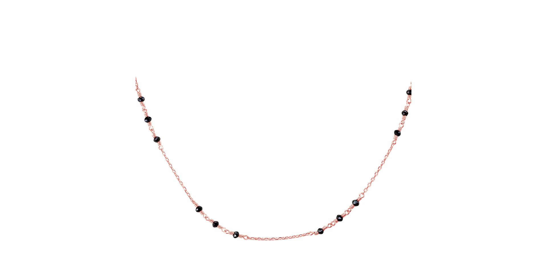 Necklace with black diamonds Deep Melody