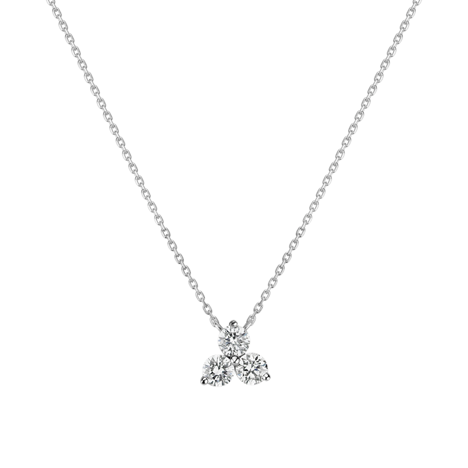 Diamond necklace Sparkling Trefoil