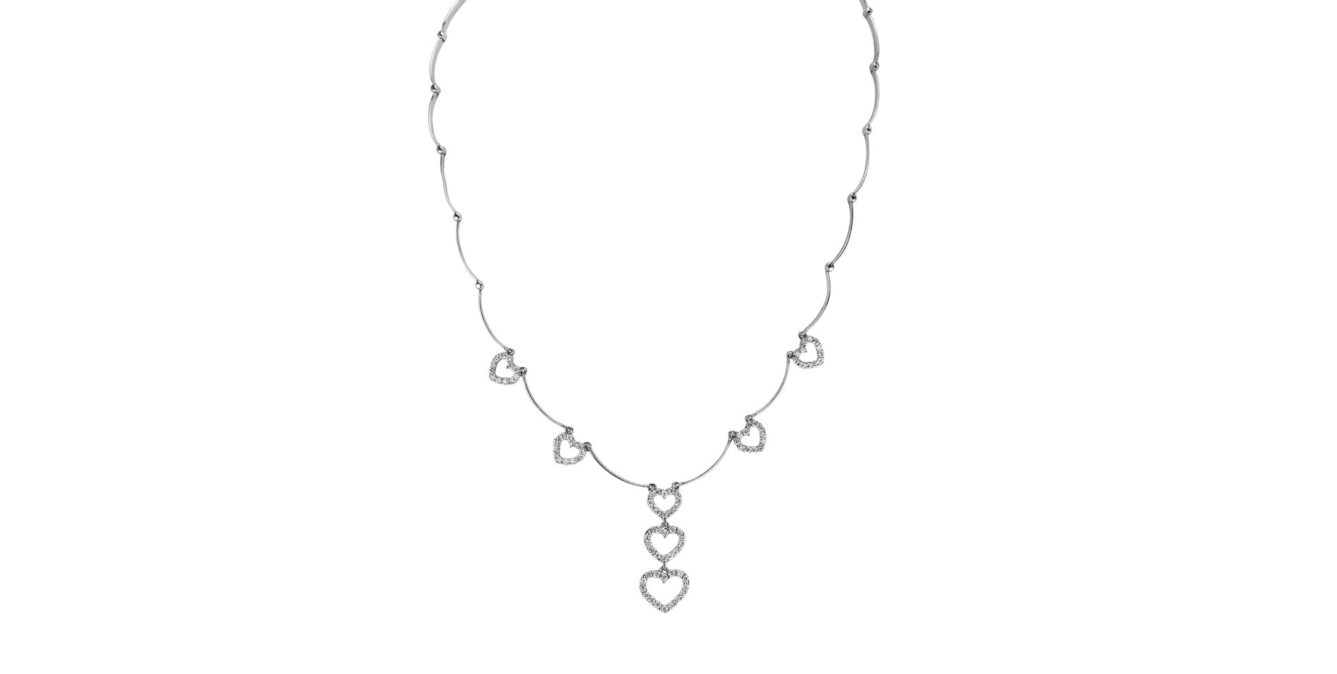 Diamond necklace Heart Melody