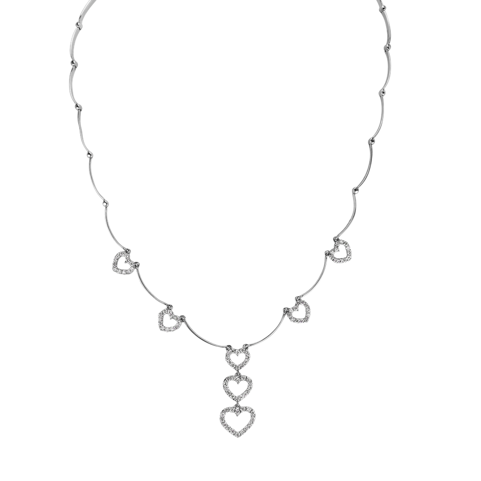 Diamond necklace Heart Melody