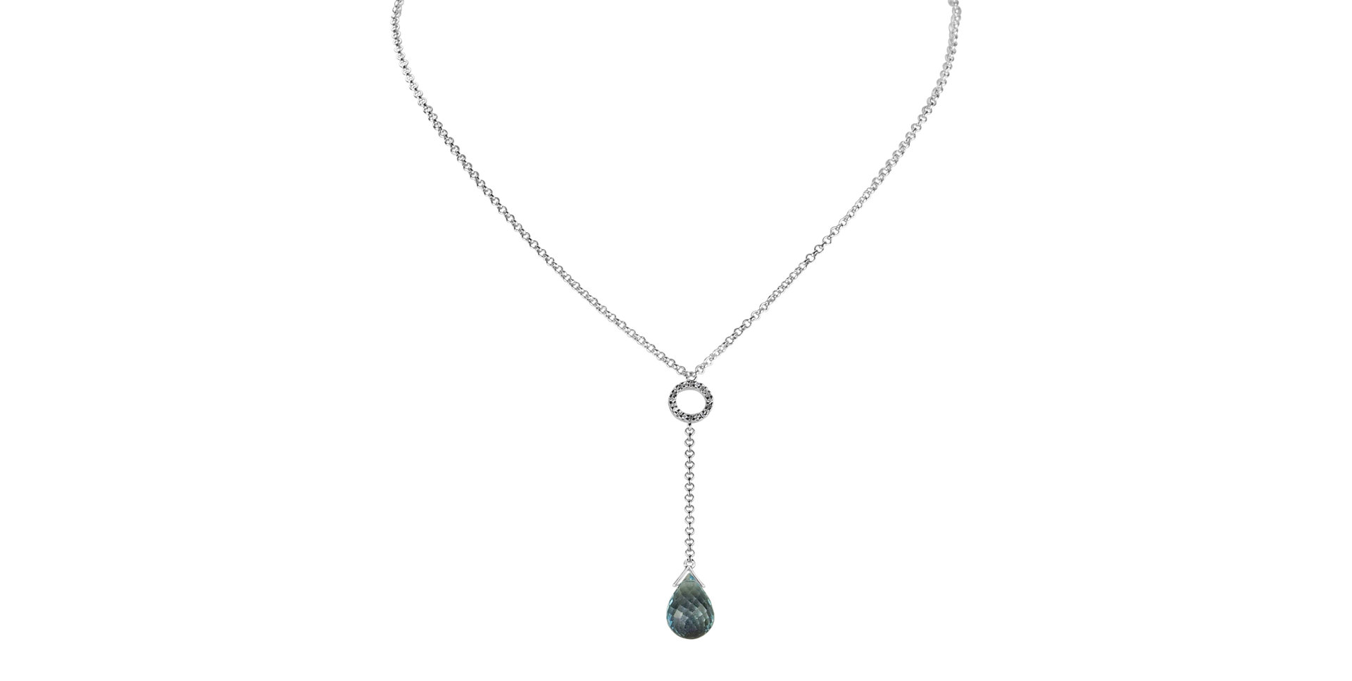 Diamond necklace with Topaz Genoveffa