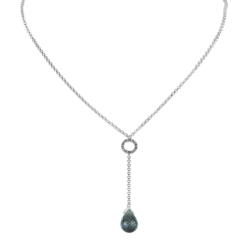 Diamond necklace with Topaz Genoveffa